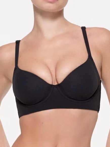 Nwt Skims Fits Everybody Black Full Coverage Back Smoother Bra Size 34d